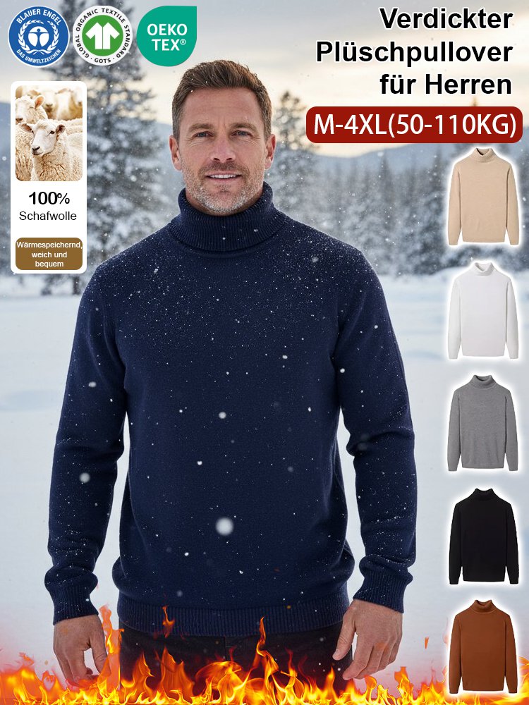 Herren Strickpullover mit Fleece und extra dick