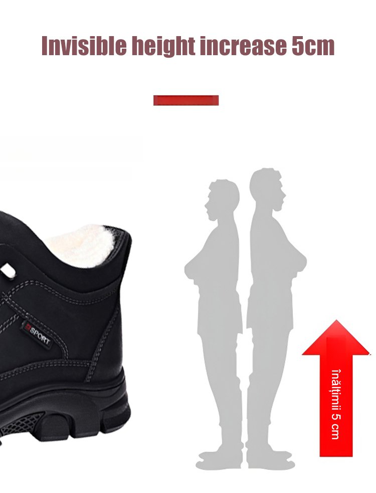 Men's velvet warm high -top shoes