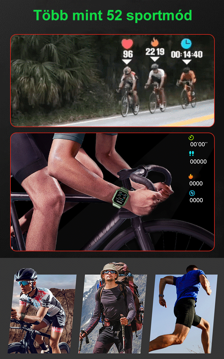 Hárombiztos, többfunkciós okosóra