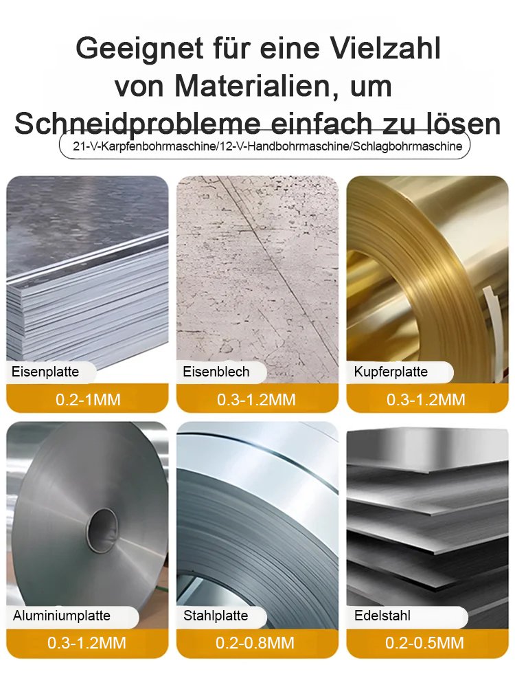 【Elektrische Bohrmaschine verwandelt in Blechschere】Metallblech-Schneidwunder