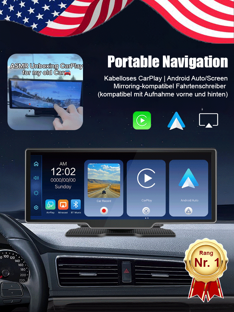 Kabellose Spiegelung der Navigations-App fürs Auto