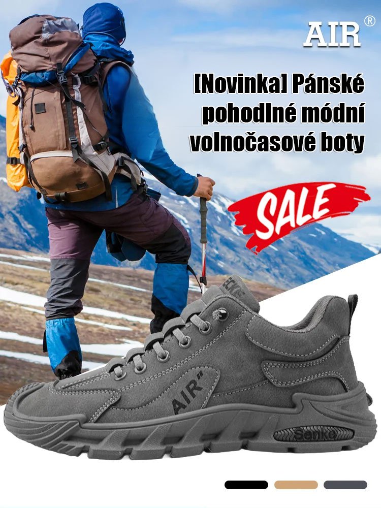 5cm pánské volnočasové boty s hrubou podrážkou