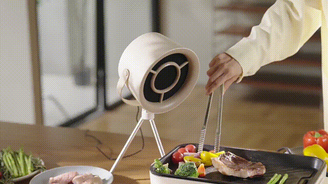 卓上レンジフードの取り付け例