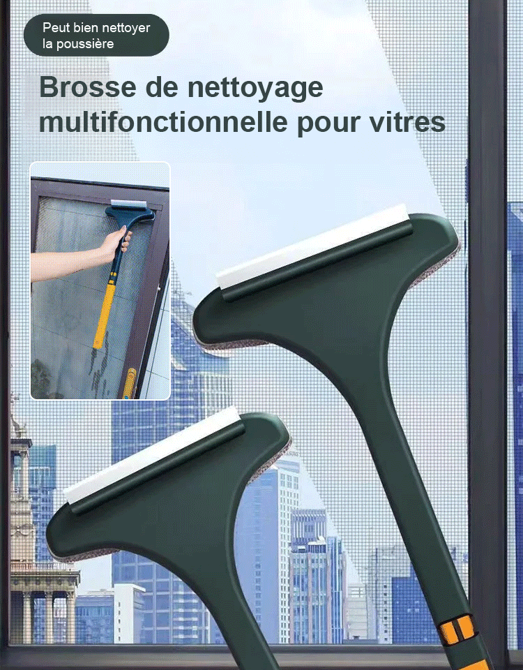 Brosse ménagère multifonctionnelle 2 en 1 pour le nettoyage des écrans