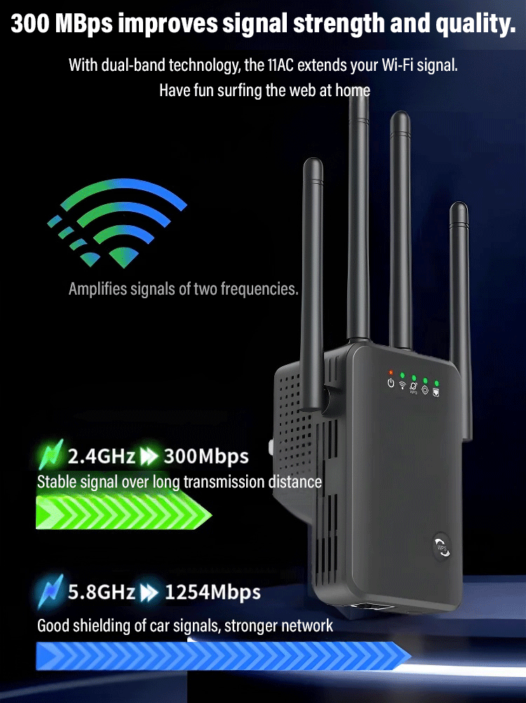 4-antenna wifi signal amplifier
