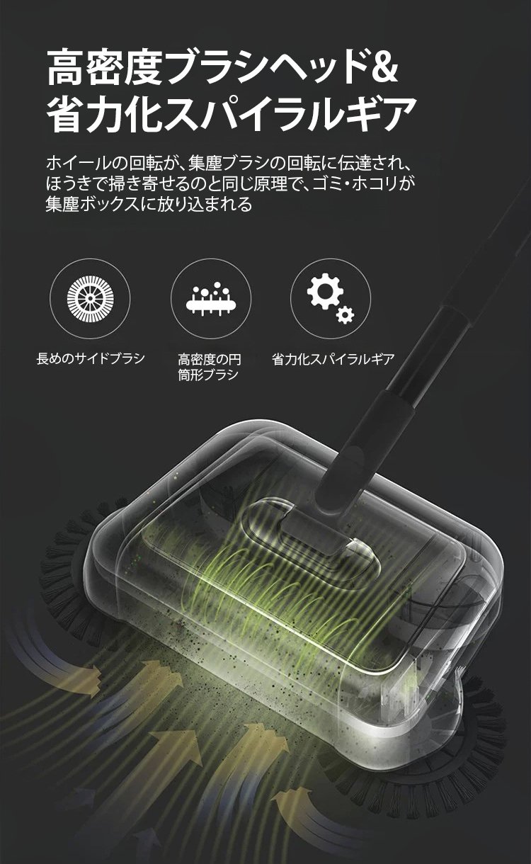 オフィスで手押し式スイーパーを使うイメージ