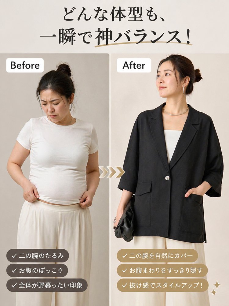 【楽天3冠★リピート率94.2%】UVカット 接触冷感 ジャケット レディース。アイロン不要・手洗いOK！365日シワ知らずの美シルエット。