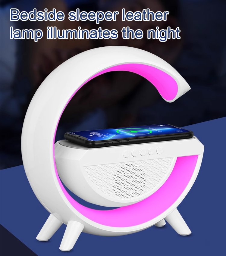 Explosive Big G Bluetooth Wireless Rechargeable Colorful Lights Clock Sound