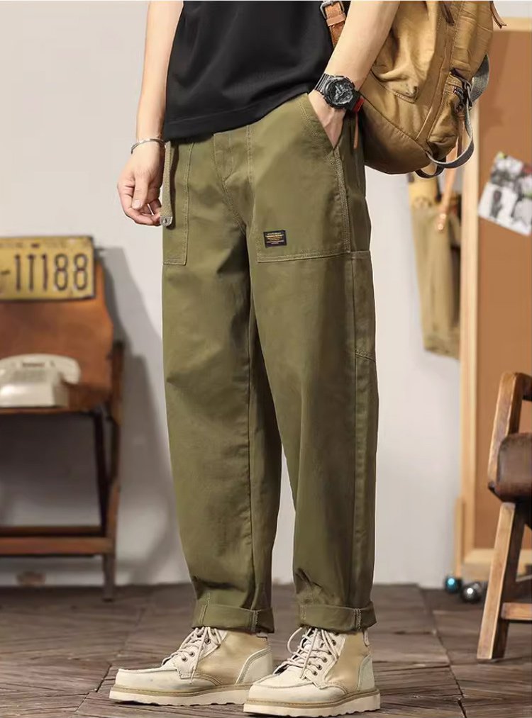 밴딩 오토매틱 남성 카고 캐주얼 팬츠