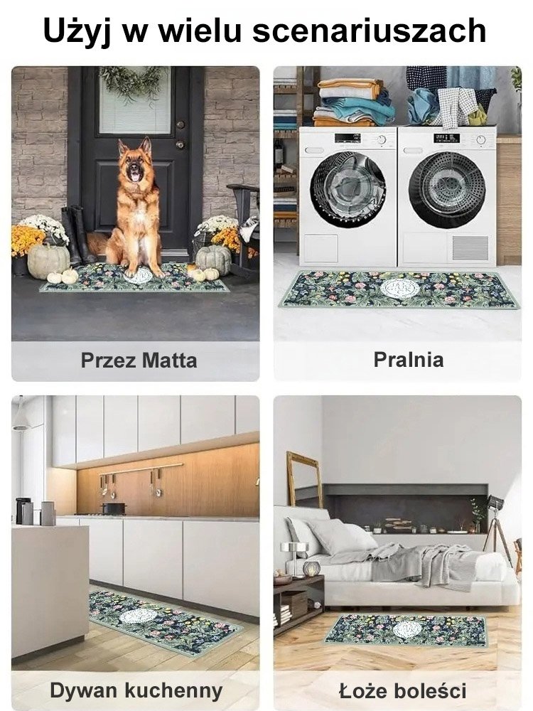 Chłonna mata podłogowa w amerykańskim stylu retro