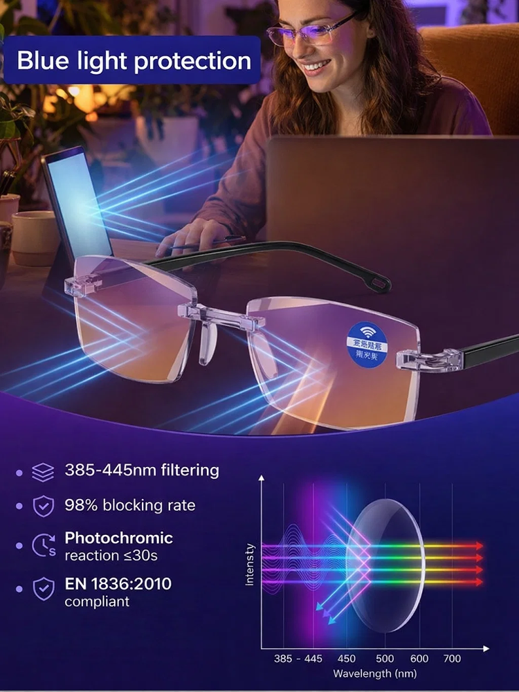 [Vision Returns to 20 Years Old] Smart Zoom Comfort Reading Glasses