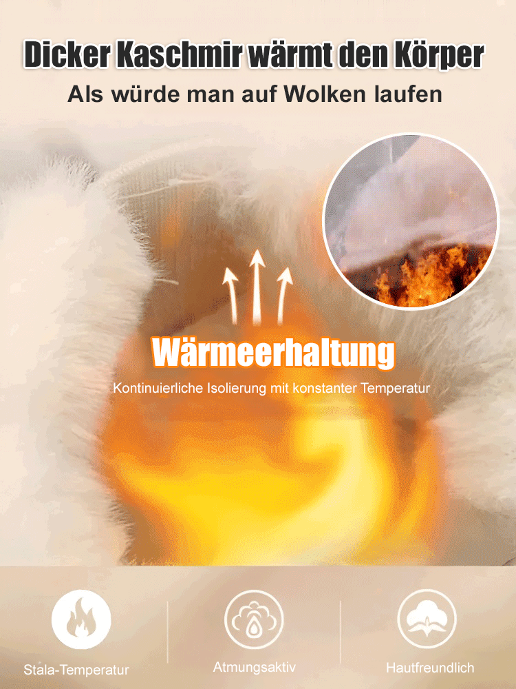 Plüschgefütterte Schneestiefel mit dicker Sohle