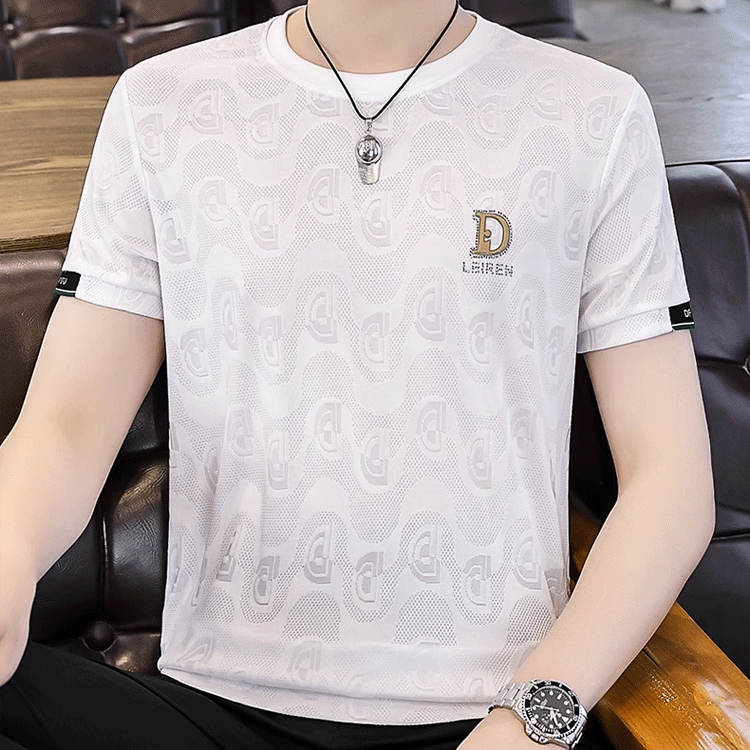 남성 반팔 루즈핏 아이스 티셔츠