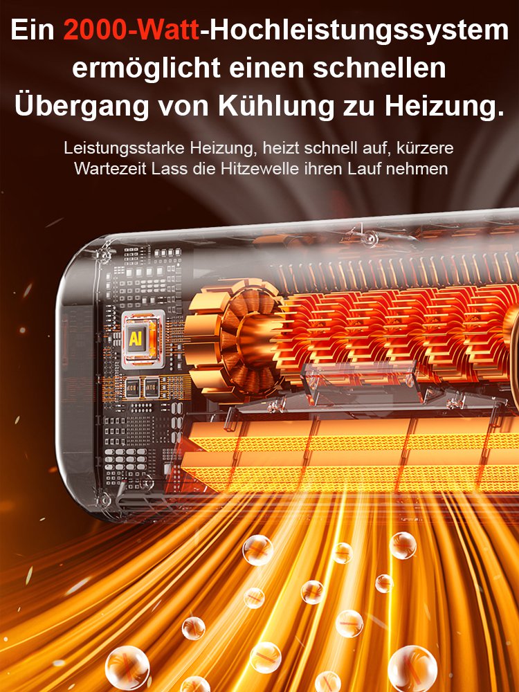 Mobiler Mini-Klimaanlagen-Heizer ohne Bohren für Zuhause