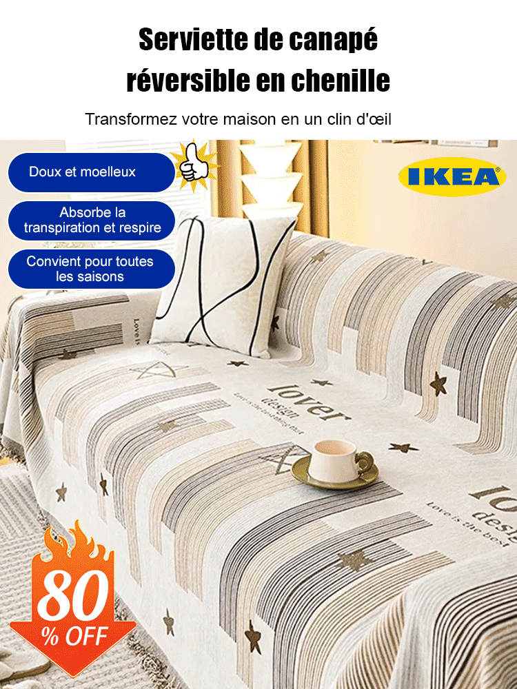 Serviette de bain IKEA pour canapé double face