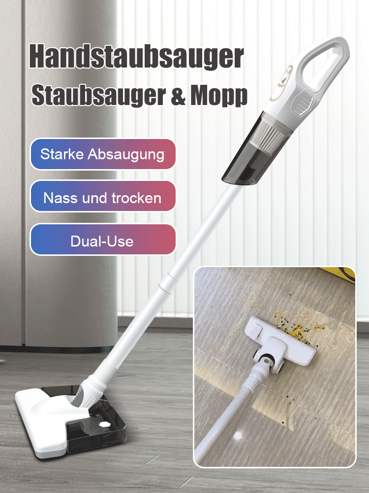 Integrierter kabelloser Handstaubsauger zum Saugen und Wischen