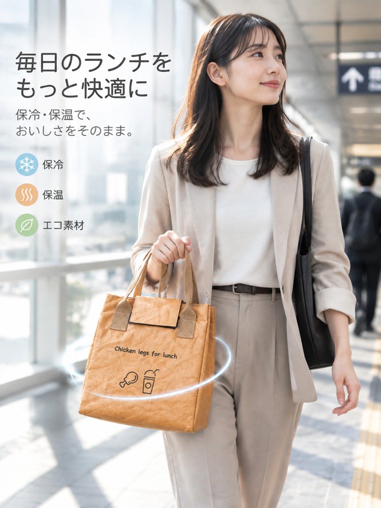 【保温・保冷】大容量・防水ランチバッグ