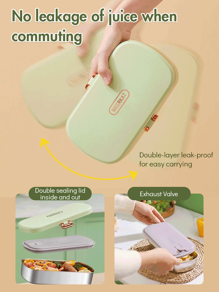 Portable water-free heating lunch box