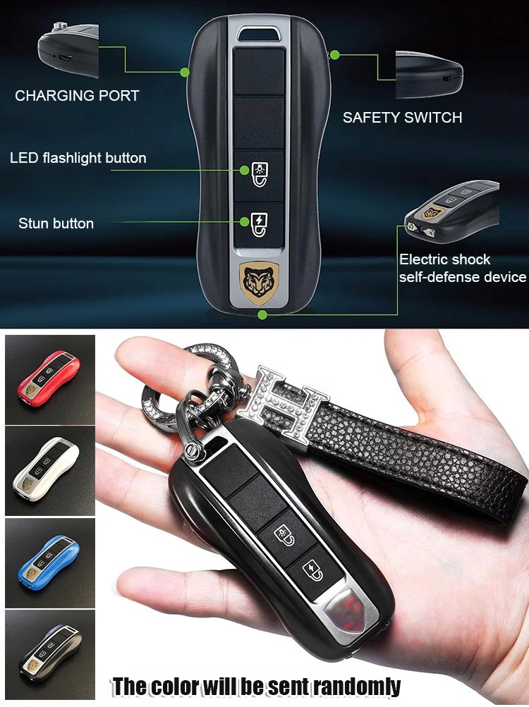 Multifunctional self-defense flashlight keychain