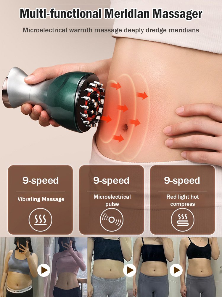 [Fat-removing magic tool] Intelligent sha-sucking meridian-dredging massager