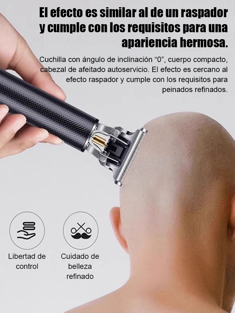 【Silencioso y sin atascos】Cortadora de pelo eléctrica para tallado y peinado con aceite