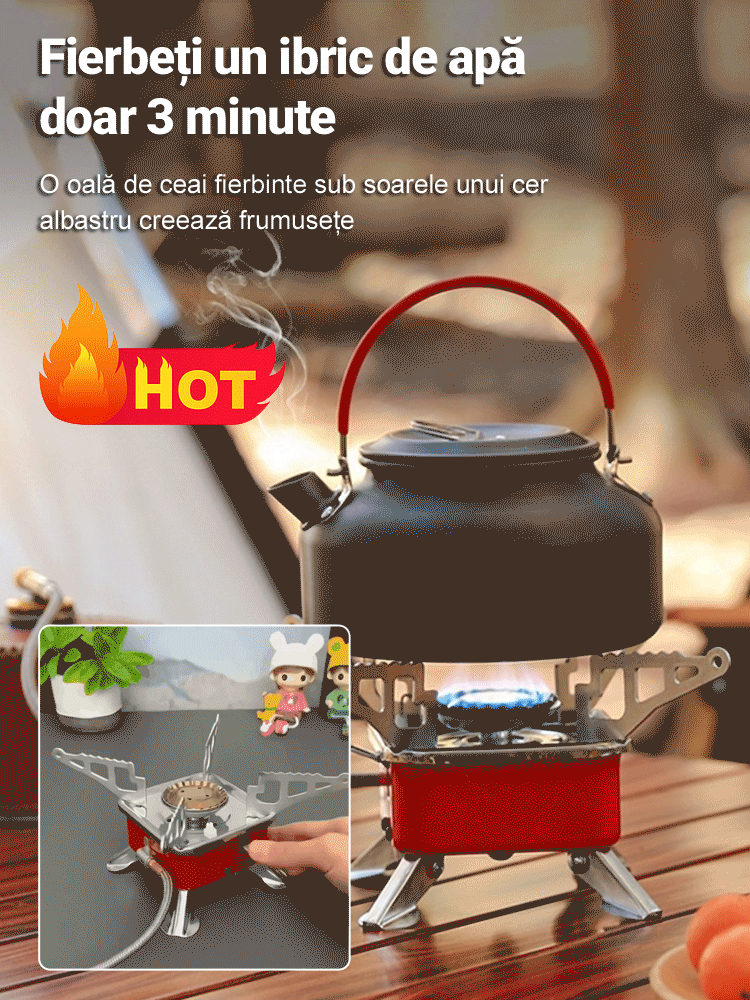 Arzător de exterior miniatură pliabil