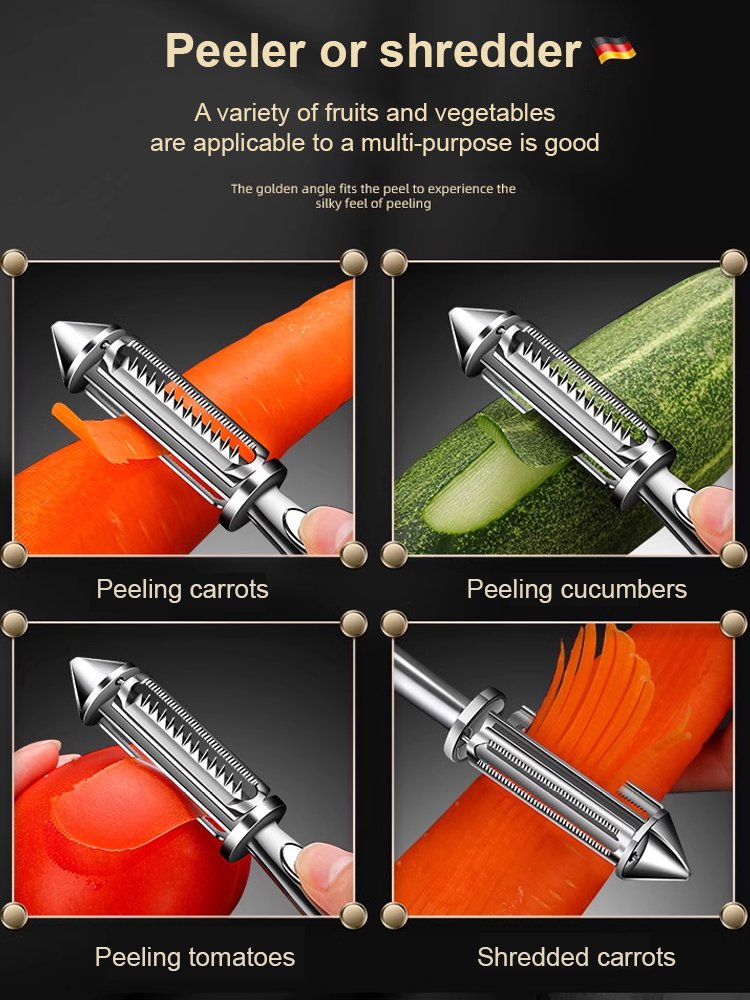 All-purpose 4-in-1 multifunctional stainless steel peeling knife