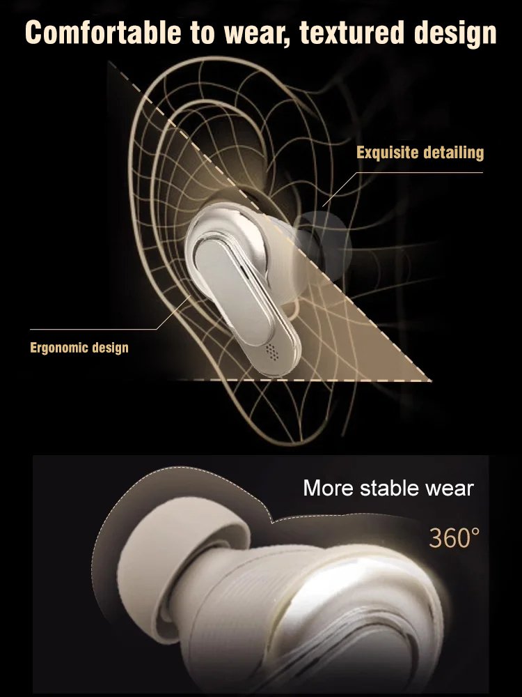 Full intelligent color screen active noise cancelling Bluetooth headset