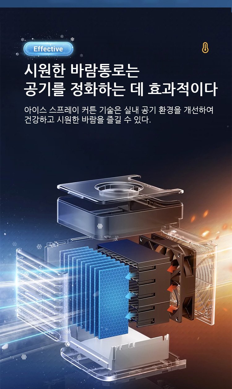 가정용 미니 선풍기와 물통 모습