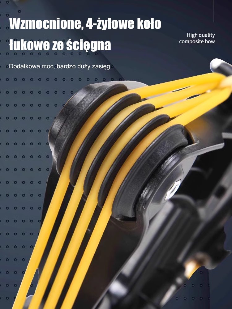 Szybkostrzelny kompozytowy łuk kulkowy