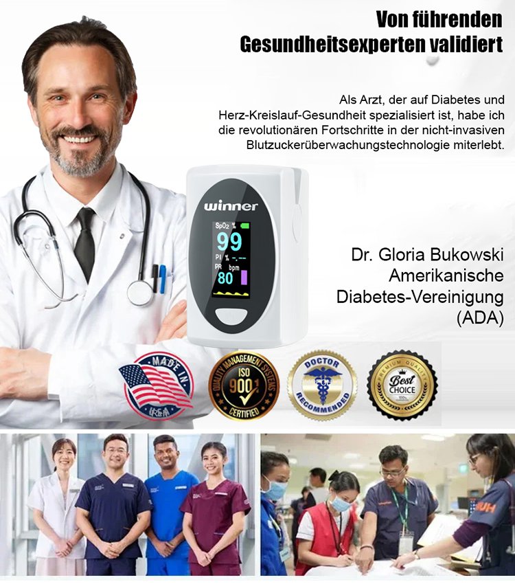 【Kein Stechen, Genauigkeit 99%】Fortschrittliches Blutzuckermessgerät