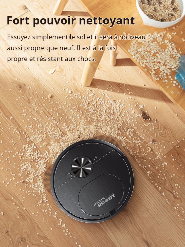 Fonctionnement simple et balayeuse puissante à autonomie de batterie