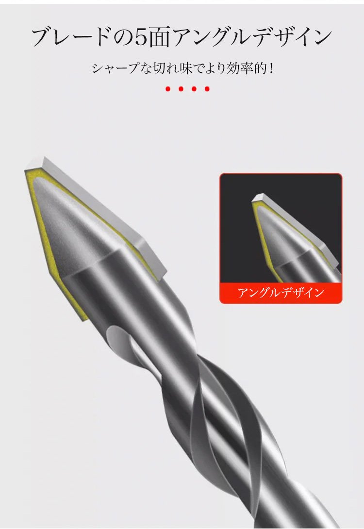 六角軸偏心ビットの接続部分拡大