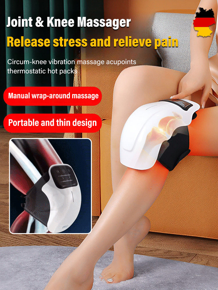 Knee hot compress and massage device