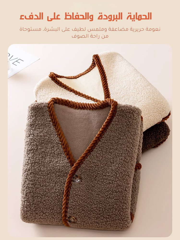 جاكيت فيست صوفي نسائي كلاسيكي دافئ من إيطاليا