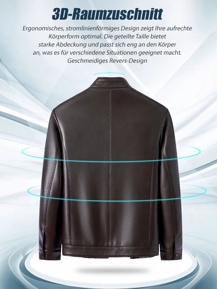 Gepolsterte Lederjacke für Männer [-30 Grad kältebeständig und warm