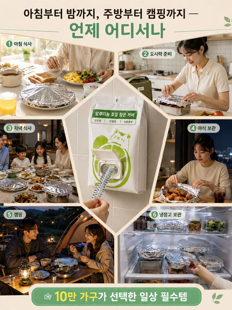 신선함 유지·보온 알루미늄 호일푸드커버 