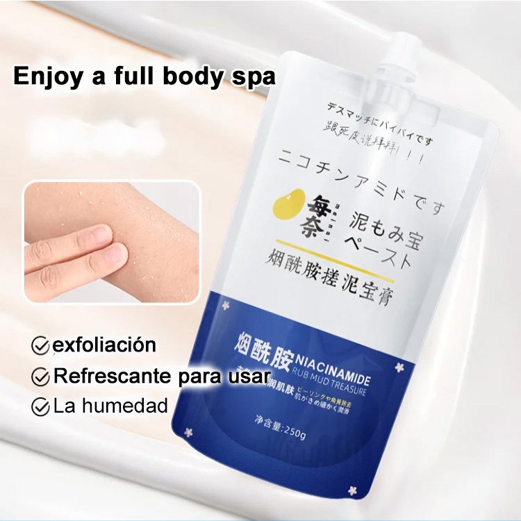 Nicotinamida frotar pasta de tesoro de barro