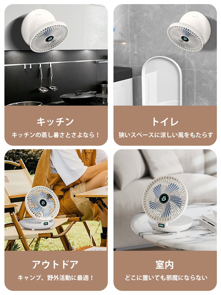 壁掛け・卓上扇風機　