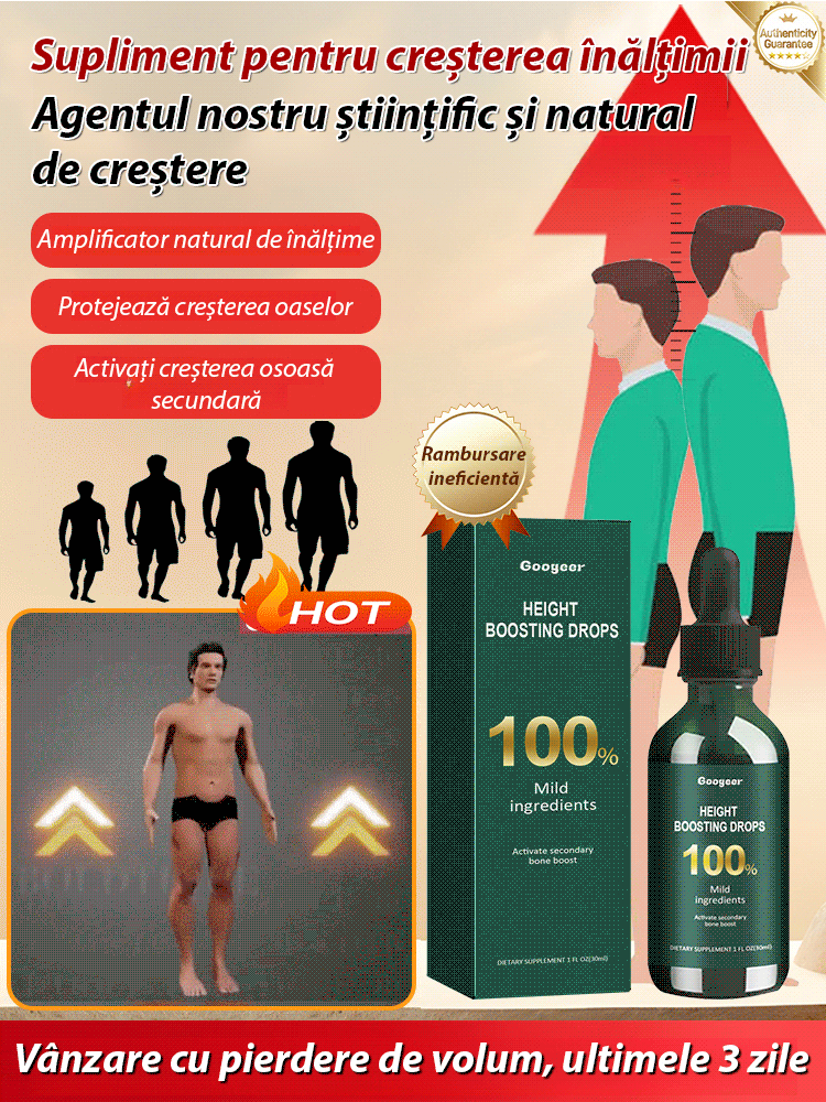 Supliment pentru creșterea înălțimii și întărirea corpului