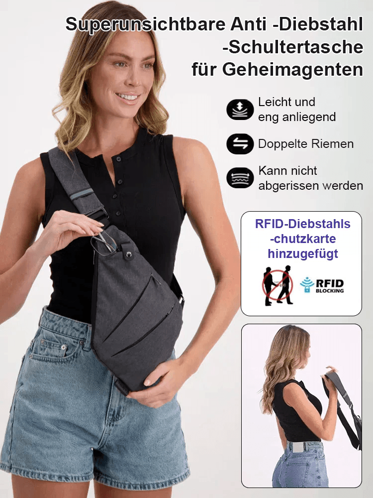 Agenten-Enger, super-unsichtbare, diebstahlsichere Umhängetasche