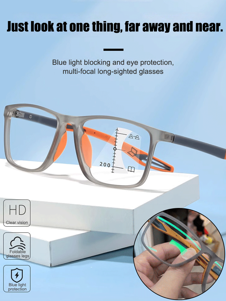 Blue light blocking multifocal photochromic glasses
