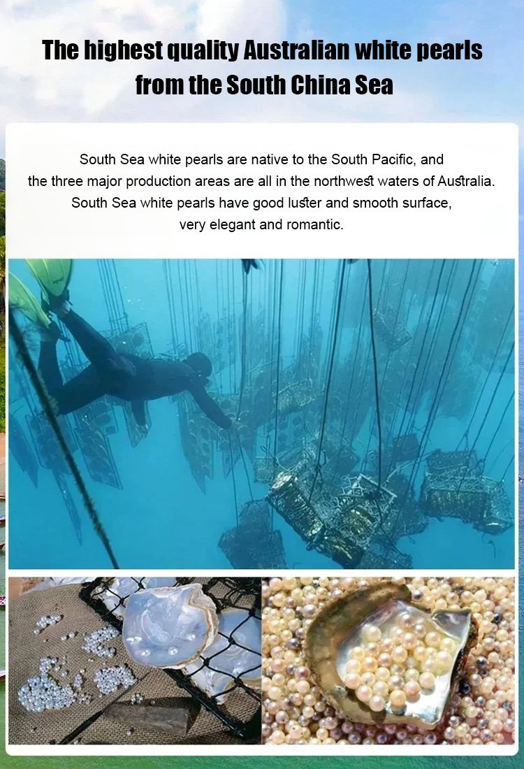 Diamond inlaid natural pearl necklace