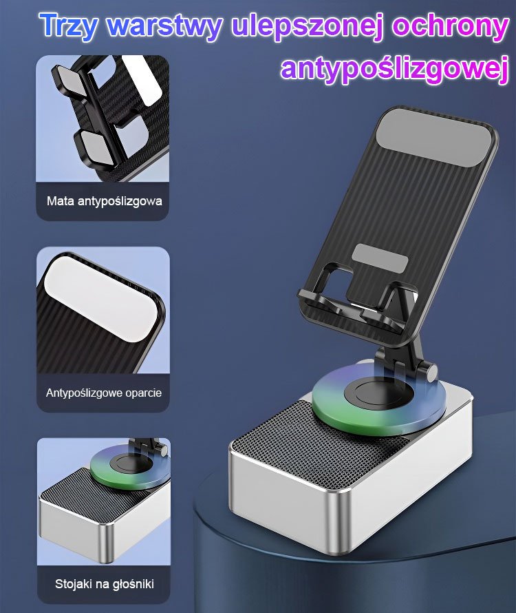 Głośnik Bluetooth Powerbank Uchwyt dla leniwych, gwarancja jakości, lider sprzedaży.