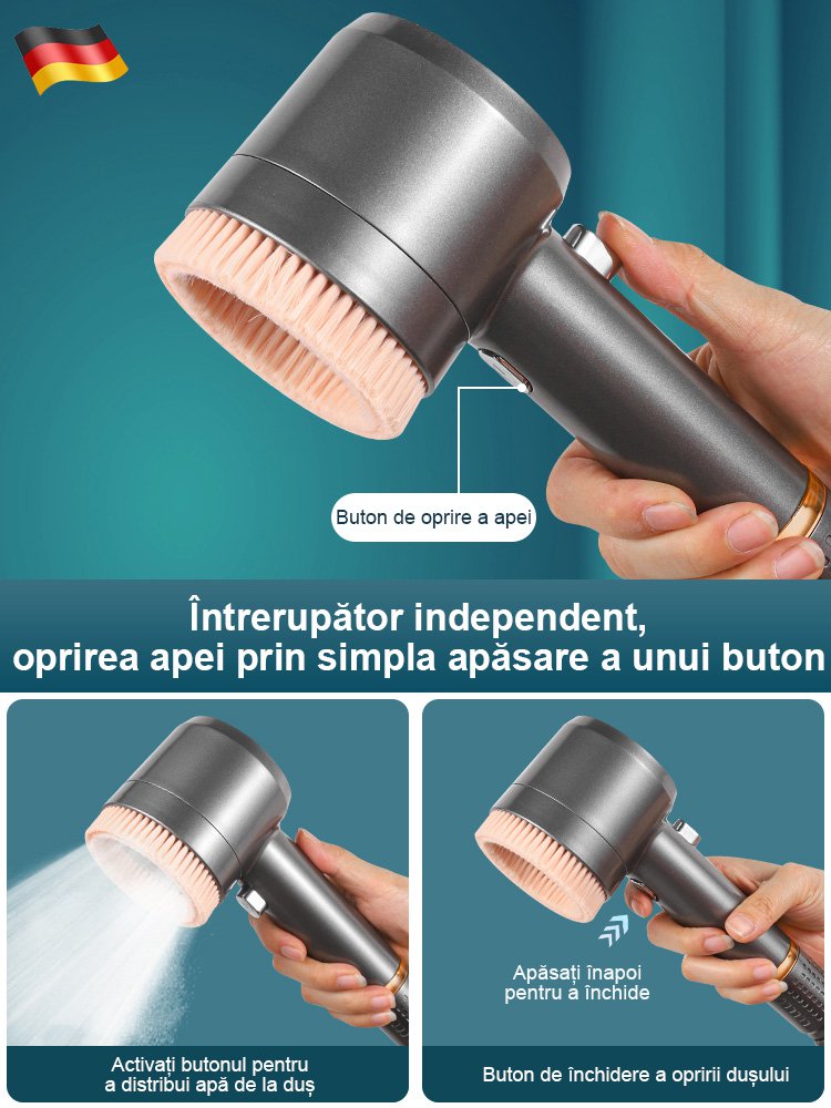 【Perie moale】Germania Set de duș presurizat pentru curățarea pielii de curățare a pielii