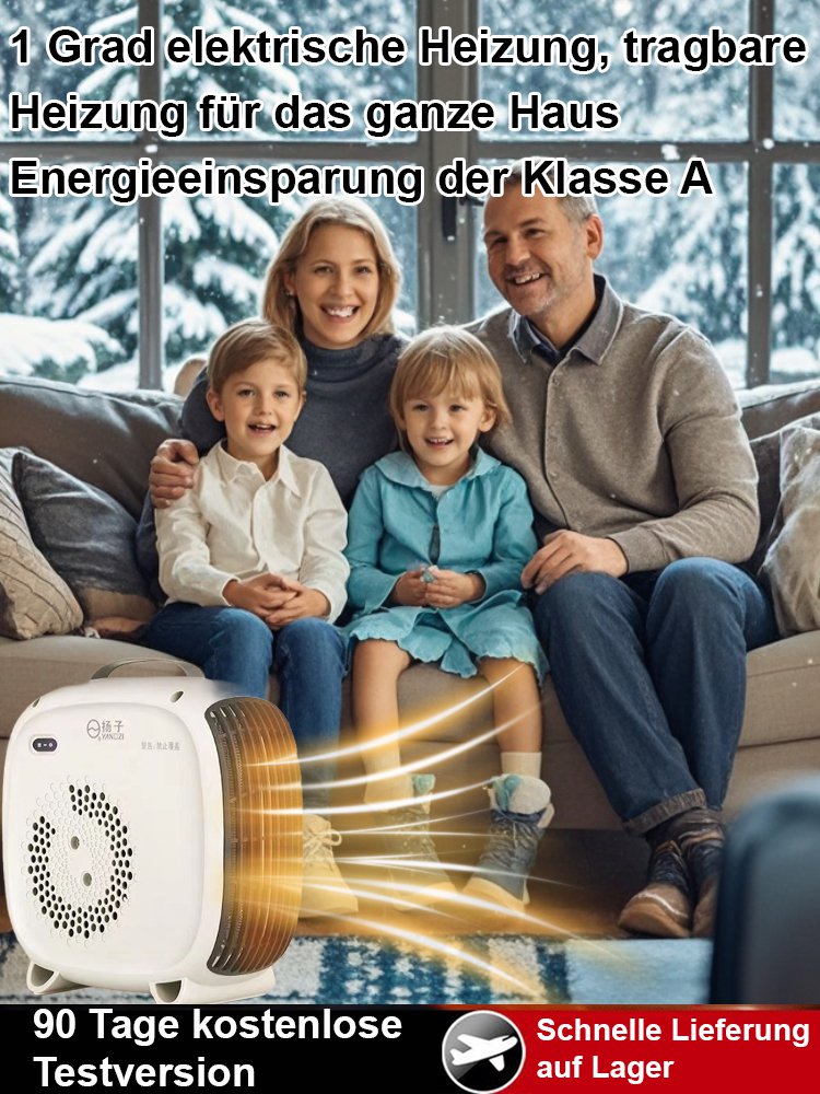 【1 kWh, das ganze Haus erwärmen】Tragbarer Heizlüfter