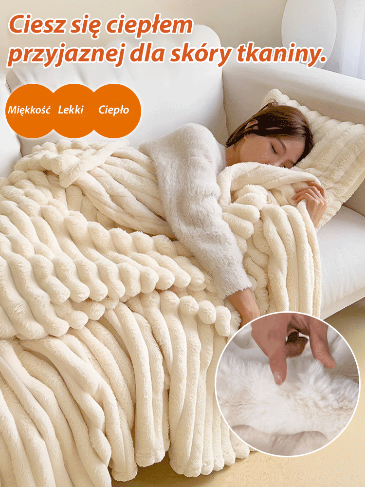 Wysokiej jakości gruba i ciepła flanelowa kołdra.