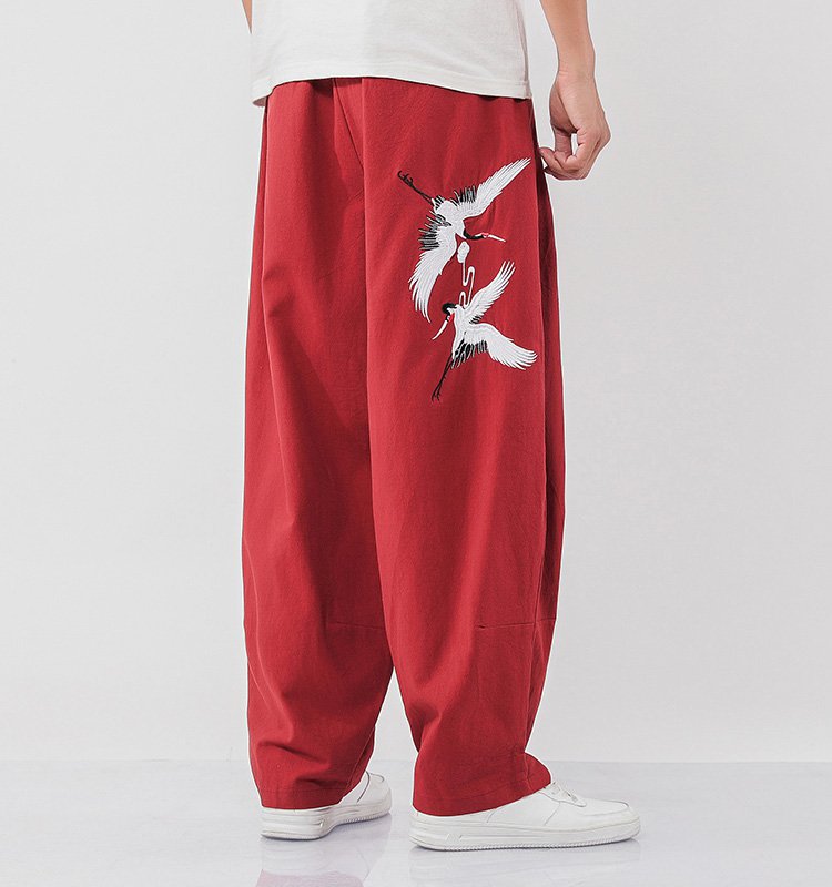 多用途でおしゃれな綿麻サルエルパンツ