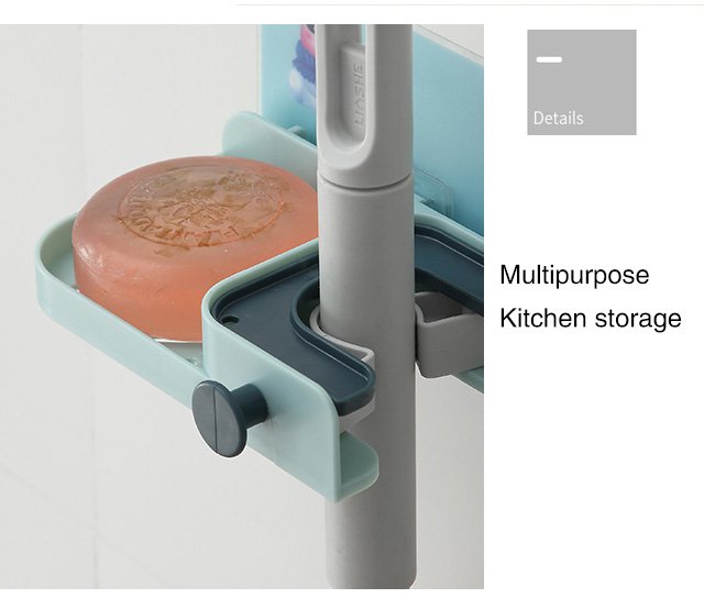 Toilet wall mop hook saving space