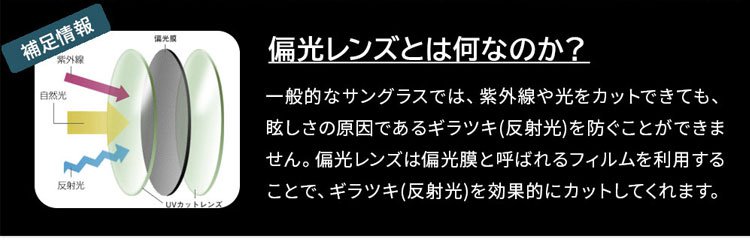 偏光機能付きメンズサングラスの正面写真